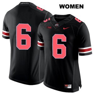 Women's NCAA Ohio State Buckeyes Brian Snead #6 College Stitched No Name Authentic Nike Red Number Black Football Jersey ZR20A54RV